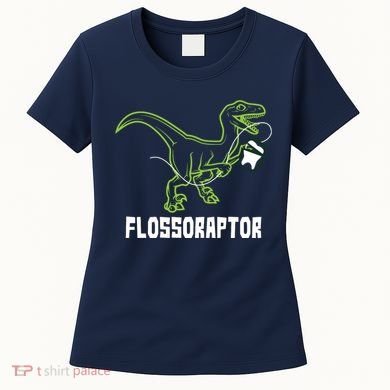 Flossoraptor Dinosaur Funny Pediatric Dentist Women's T-Shirt