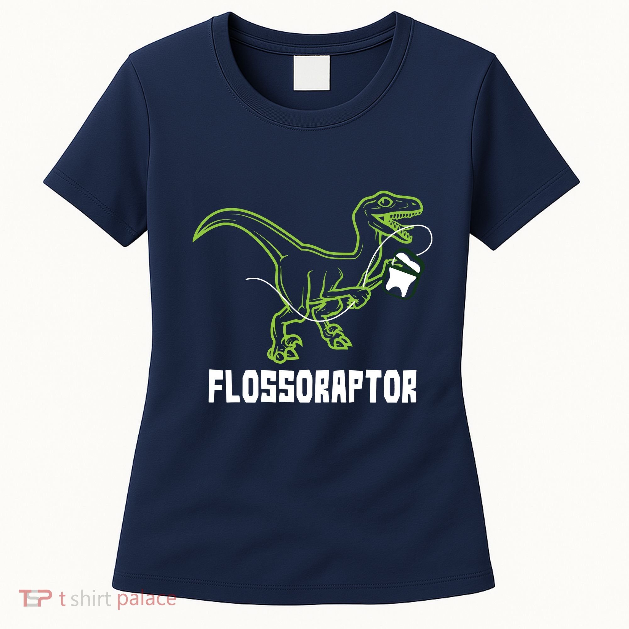 Flossoraptor Dinosaur Funny Pediatric Dentist Women's T-Shirt