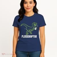 Flossoraptor Dinosaur Funny Pediatric Dentist Women's T-Shirt thumb 4
