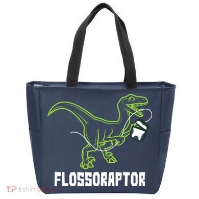 Flossoraptor Dinosaur Funny Pediatric Dentist Tote Bag