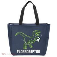 Flossoraptor Dinosaur Funny Pediatric Dentist Tote Bag thumb 0