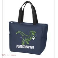 Flossoraptor Dinosaur Funny Pediatric Dentist Tote Bag thumb 3