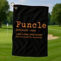 FUNCLE Definition Funny Joke Gift For Uncle Golf Towel thumb 1
