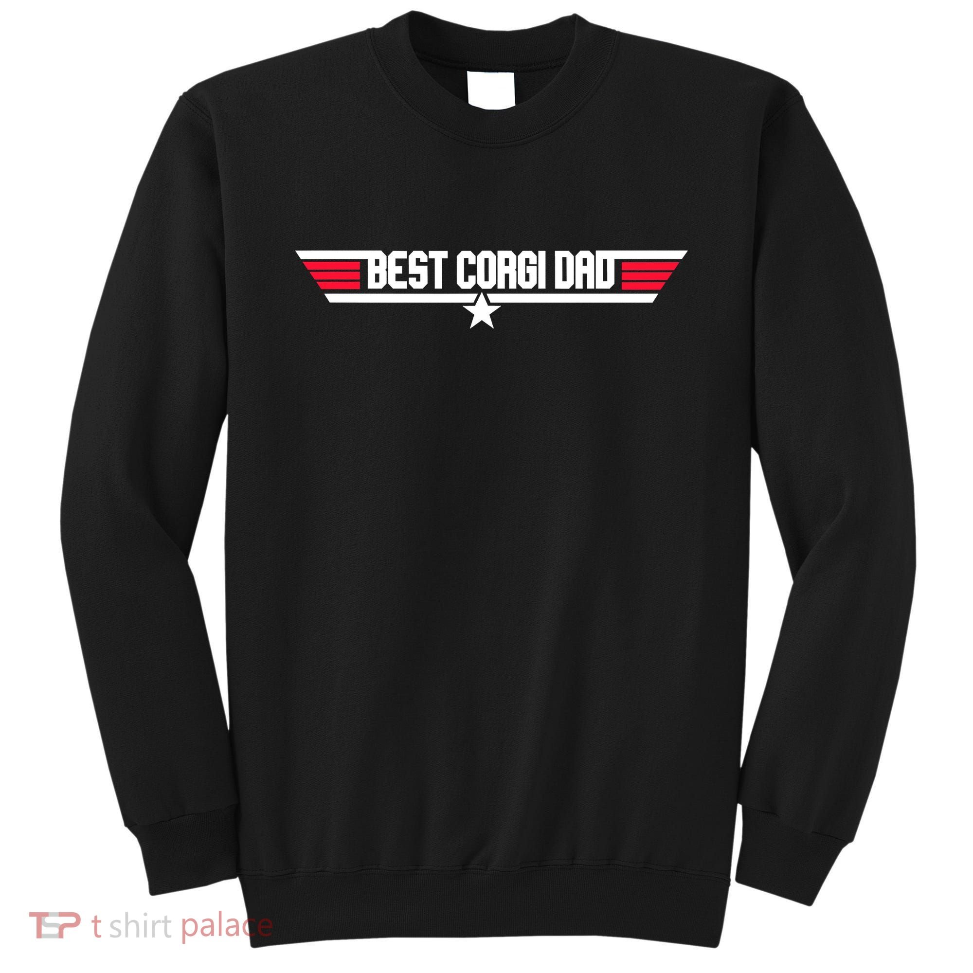 Father's Day Funny Dog Father 80s Best Corgi Dad Sweatshirt