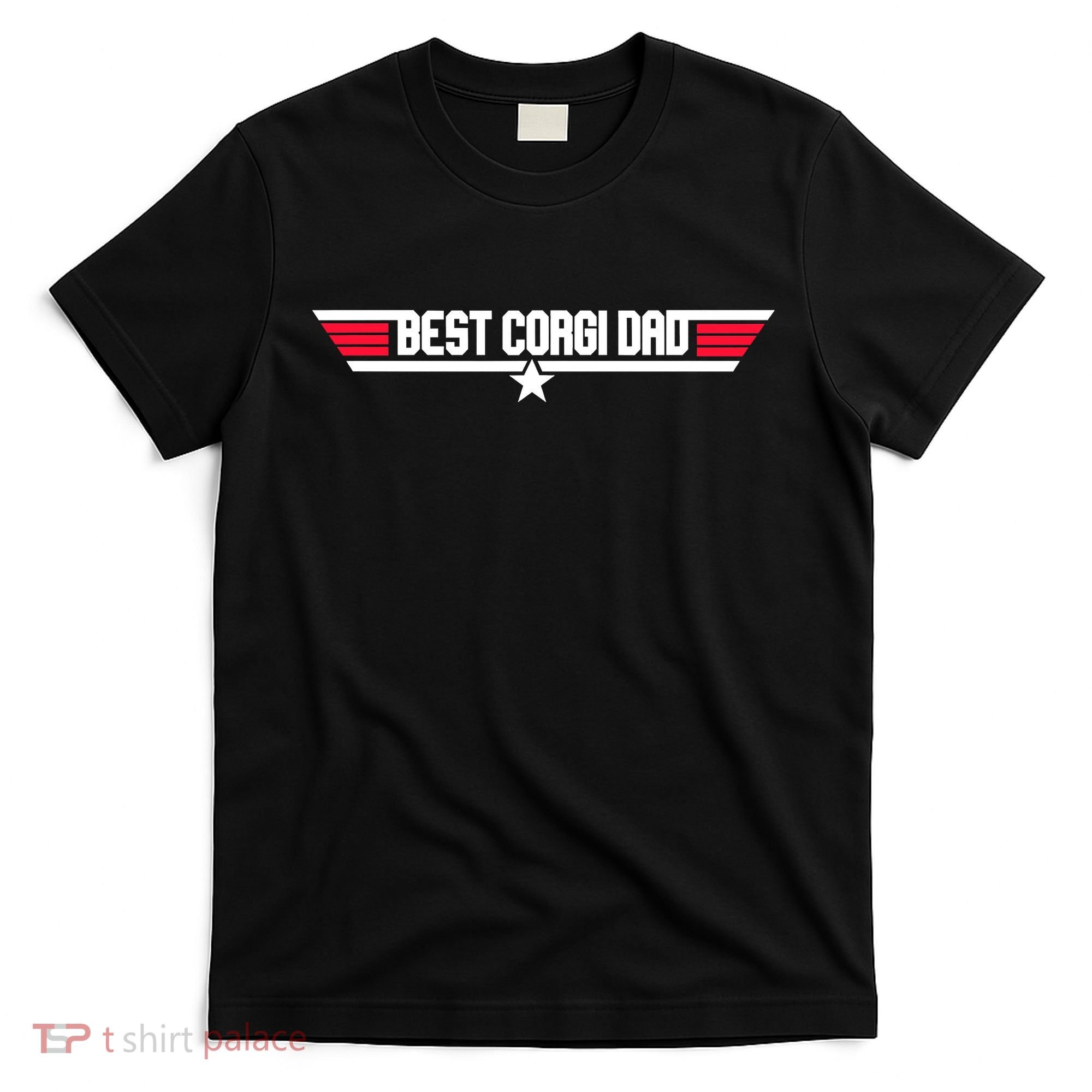 Father's Day Funny Dog Father 80s Best Corgi Dad T-Shirt