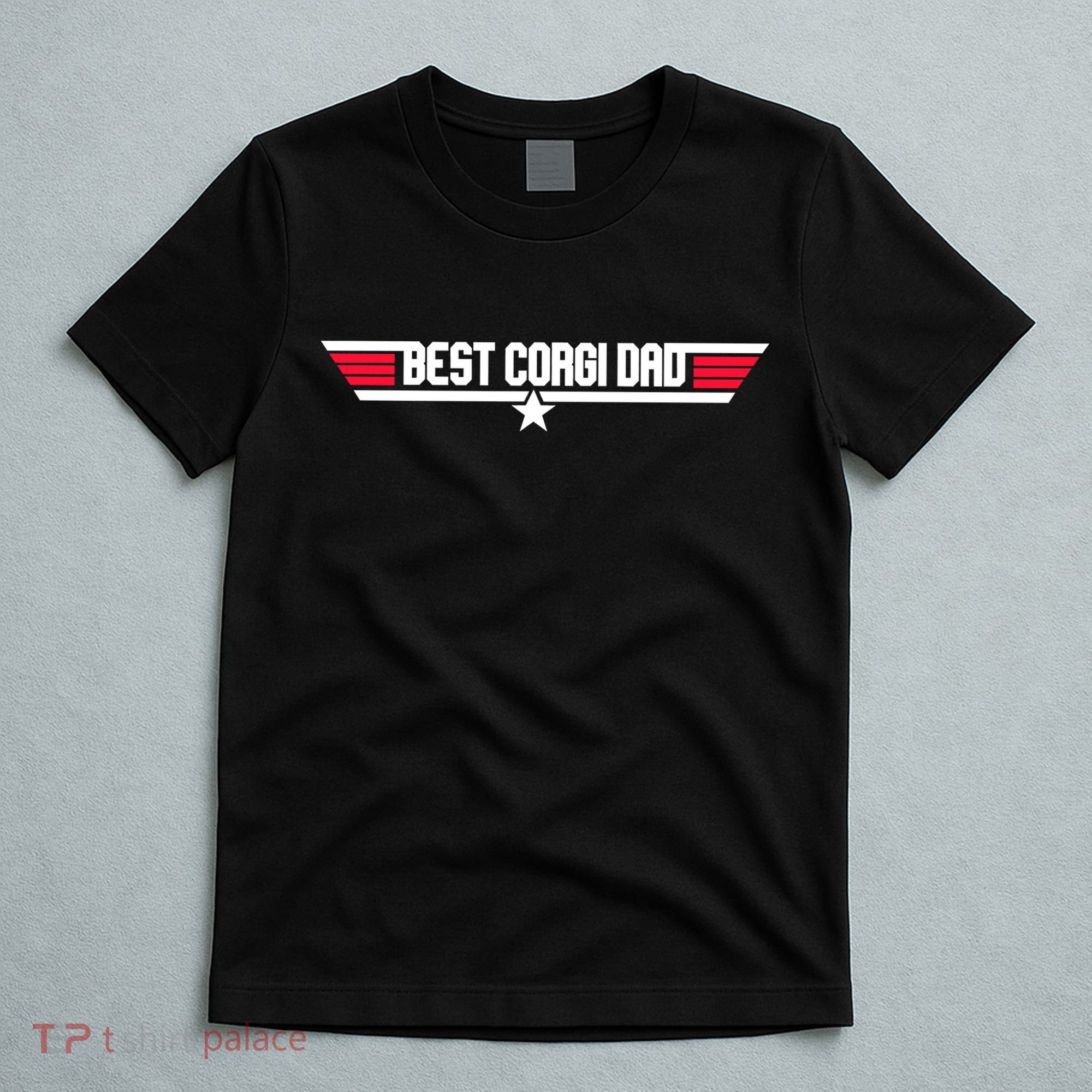 Father's Day Funny Dog Father 80s Best Corgi Dad T-Shirt