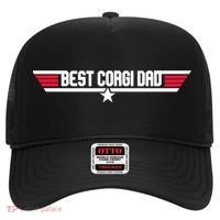 Father's Day Funny Dog Father 80s Best Corgi Dad Hat thumb 0