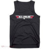 Father's Day Funny Dog Father 80s Best Corgi Dad Tank Top thumb 0