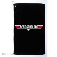 Father's Day Funny Dog Father 80s Best Corgi Dad Golf Towel thumb 0