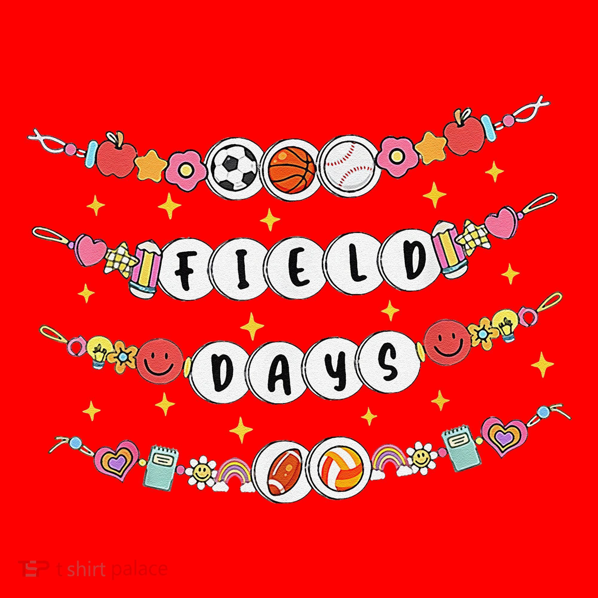 Field Day Funny Game Day Friendship Bracelets Santa Hat