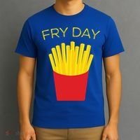 Fry Day French Fries Tgif Thank God It's Friday Gift T-Shirt thumb 3