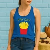Fry Day French Fries Tgif Thank God It's Friday Gift Women's Tank Top thumb 2