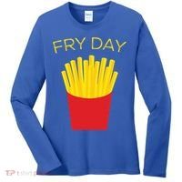 Fry Day French Fries Tgif Thank God It's Friday Gift Women's Long Sleeve Shirt thumb 0
