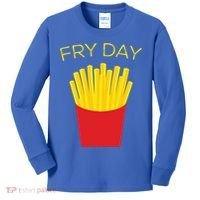 Fry Day French Fries Tgif Thank God It's Friday Gift Kids Long Sleeve Shirt thumb 0