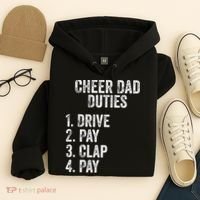 Fathers Day Funny Cheer Dad Duties Drive Pay Clap Hoodie thumb 4