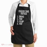 Fathers Day Funny Cheer Dad Duties Drive Pay Clap Apron thumb 2