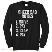 Fathers Day Funny Cheer Dad Duties Drive Pay Clap Sweatshirt thumb 0