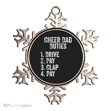 Fathers Day Funny Cheer Dad Duties Drive Pay Clap Ornament