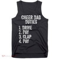 Fathers Day Funny Cheer Dad Duties Drive Pay Clap Tank Top thumb 0