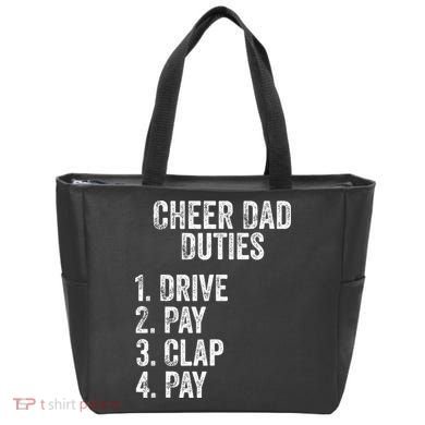 Fathers Day Funny Cheer Dad Duties Drive Pay Clap Tote Bag