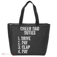 Fathers Day Funny Cheer Dad Duties Drive Pay Clap Tote Bag thumb 0