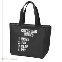 Fathers Day Funny Cheer Dad Duties Drive Pay Clap Tote Bag thumb 3