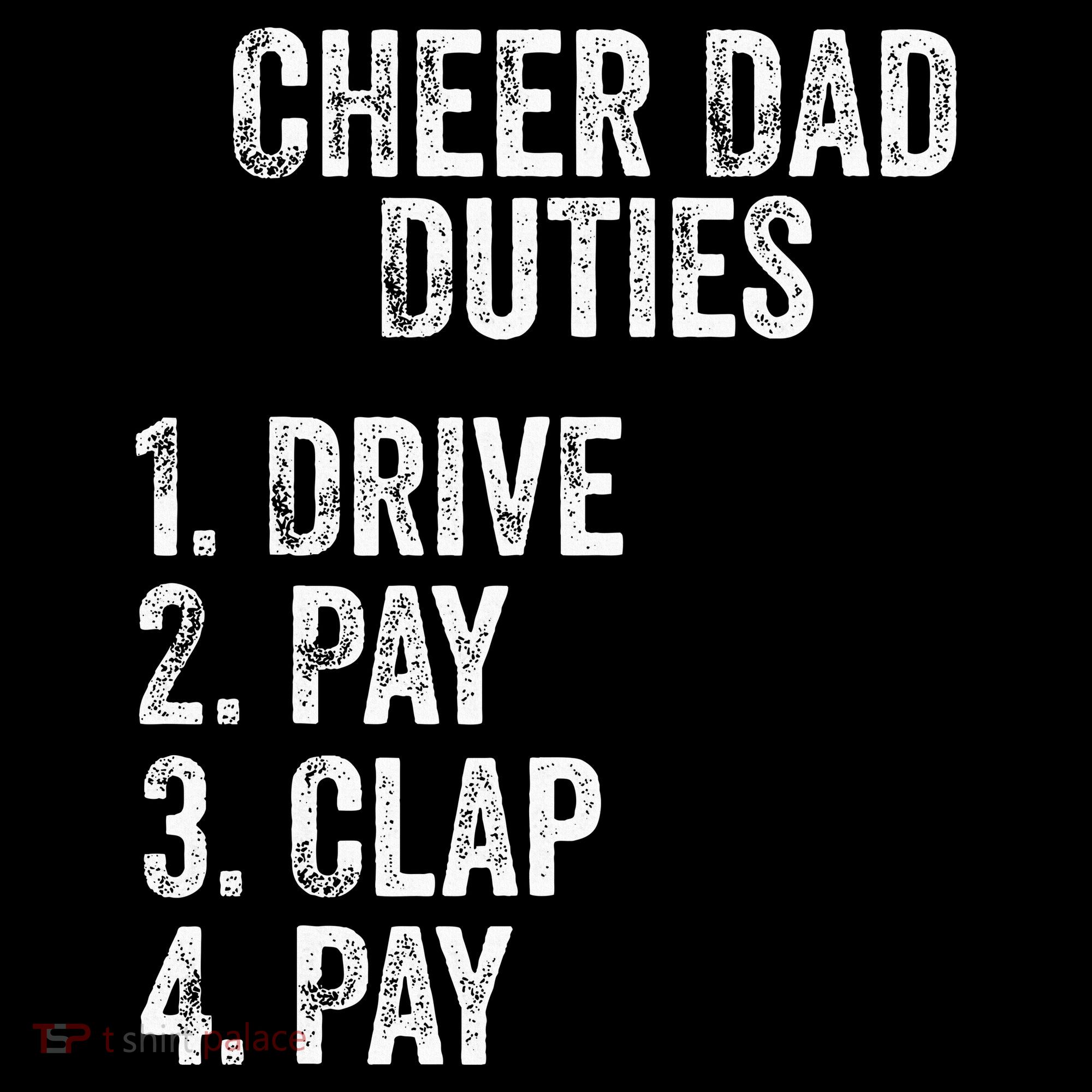 Fathers Day Funny Cheer Dad Duties Drive Pay Clap Tote Bag