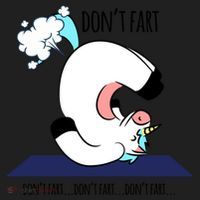 Funny Don't Fart Unicorn Doing Yoga Workout Pose Gift Women's Sweatshirt thumb 2