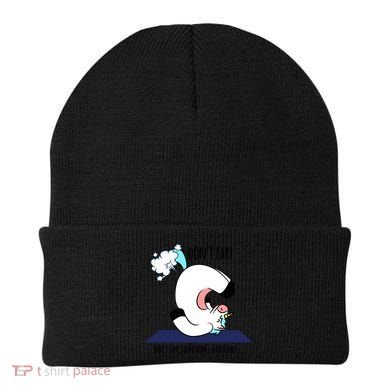 Funny Don't Fart Unicorn Doing Yoga Workout Pose Gift Beanie