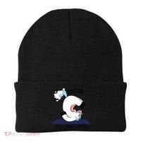 Funny Don't Fart Unicorn Doing Yoga Workout Pose Gift Beanie thumb 0