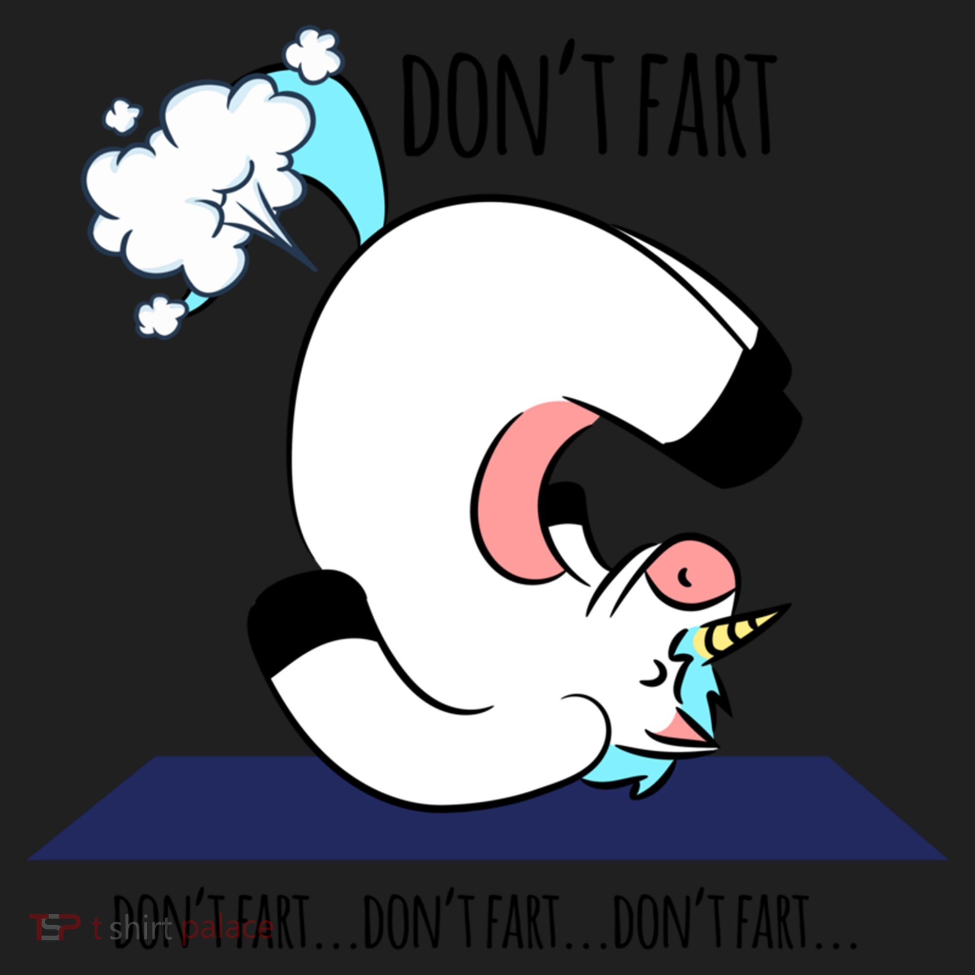 Funny Don't Fart Unicorn Doing Yoga Workout Pose Gift Beanie