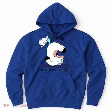 Funny Don't Fart Unicorn Doing Yoga Workout Pose Gift Hoodie