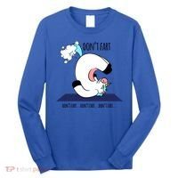 Funny Don't Fart Unicorn Doing Yoga Workout Pose Gift Long Sleeve Shirt thumb 0
