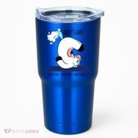 Funny Don't Fart Unicorn Doing Yoga Workout Pose Gift Tumbler thumb 0