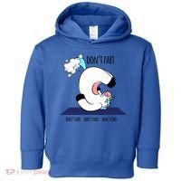 Funny Don't Fart Unicorn Doing Yoga Workout Pose Gift Toddler Hoodie thumb 0