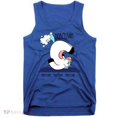 Funny Don't Fart Unicorn Doing Yoga Workout Pose Gift Tank Top