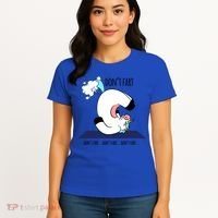 Funny Don't Fart Unicorn Doing Yoga Workout Pose Gift Women's T-Shirt thumb 4