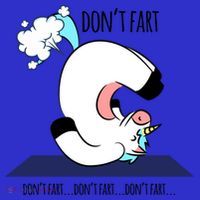 Funny Don't Fart Unicorn Doing Yoga Workout Pose Gift Kids Sweatshirt thumb 2