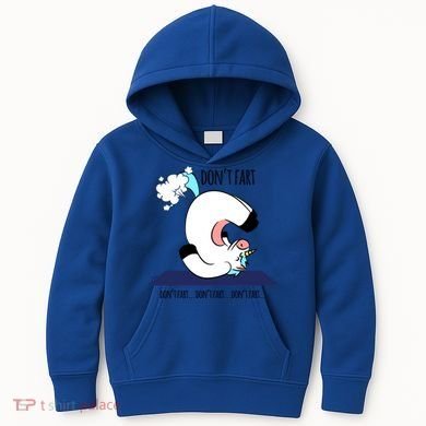 Funny Don't Fart Unicorn Doing Yoga Workout Pose Gift Kids Hoodie