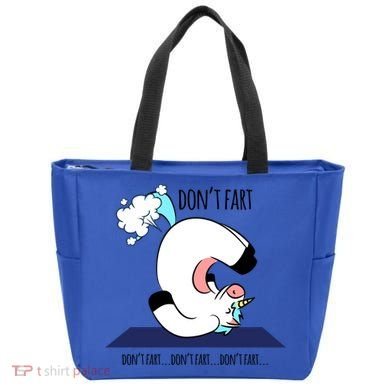 Funny Don't Fart Unicorn Doing Yoga Workout Pose Gift Tote Bag