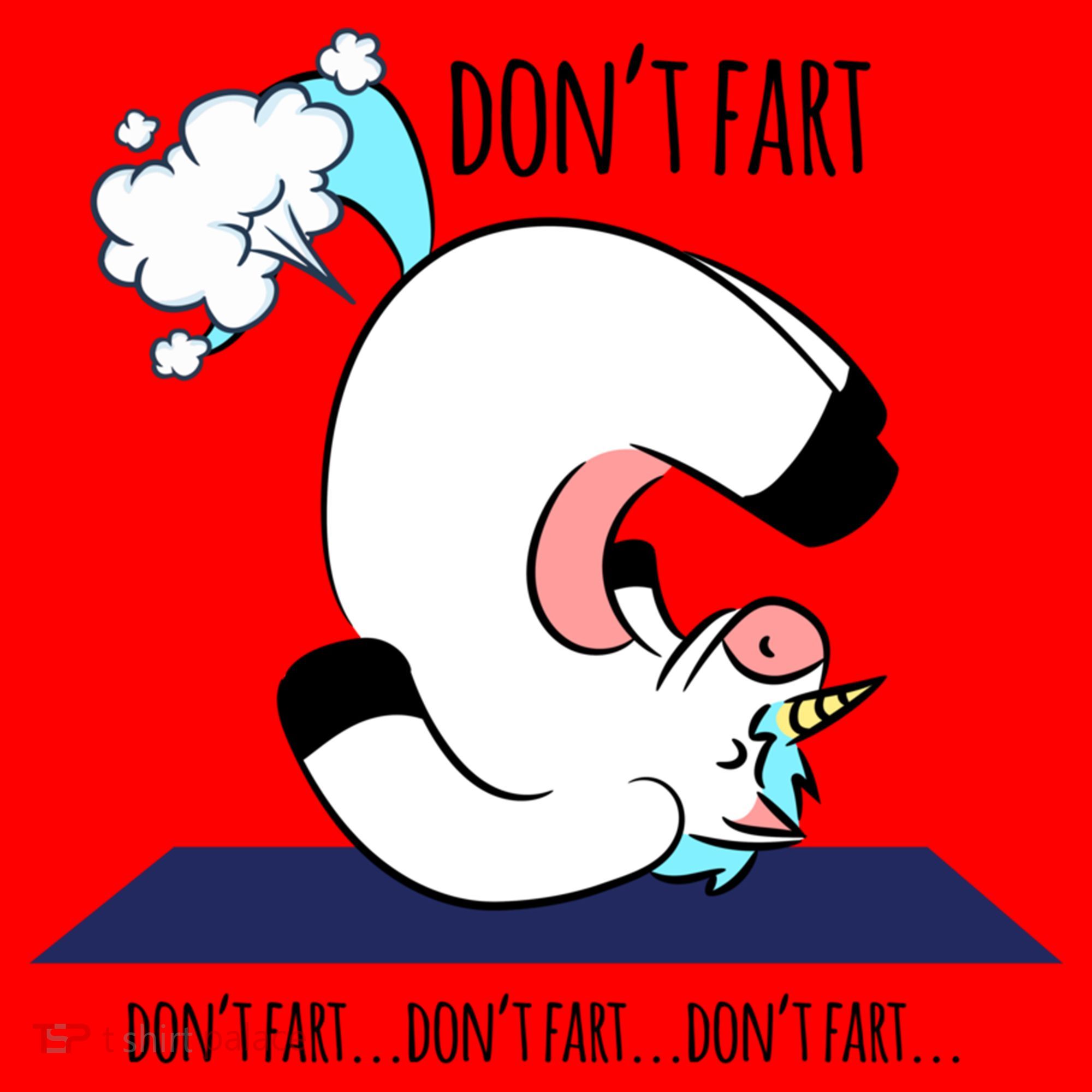 Funny Don't Fart Unicorn Doing Yoga Workout Pose Gift Santa Hat