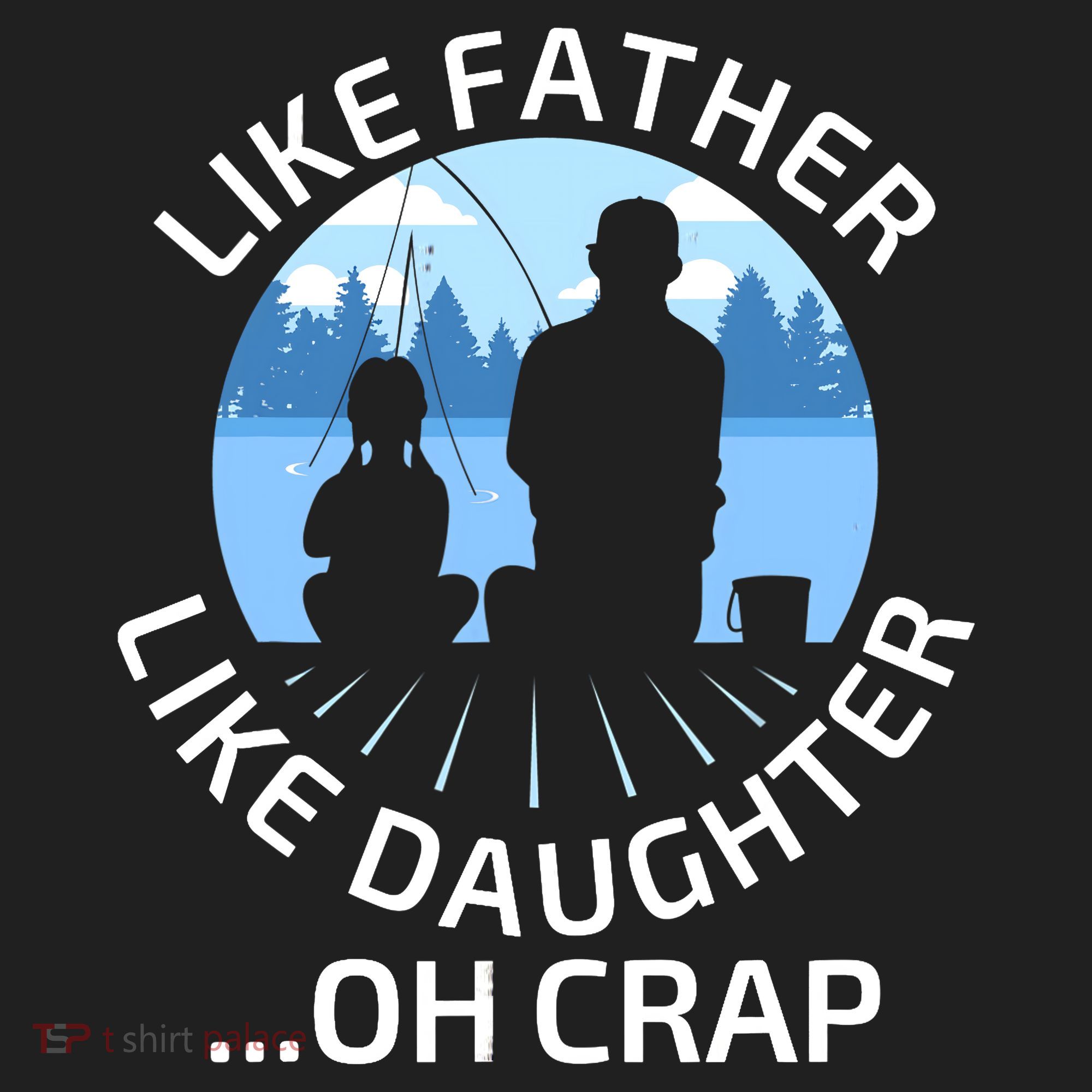 Fathers Day Fishing Father Like Father Like Daughter Oh Crap Women's Dry Zone Grid Polo