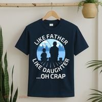 Fathers Day Fishing Father Like Father Like Daughter Oh Crap T-Shirt thumb 2