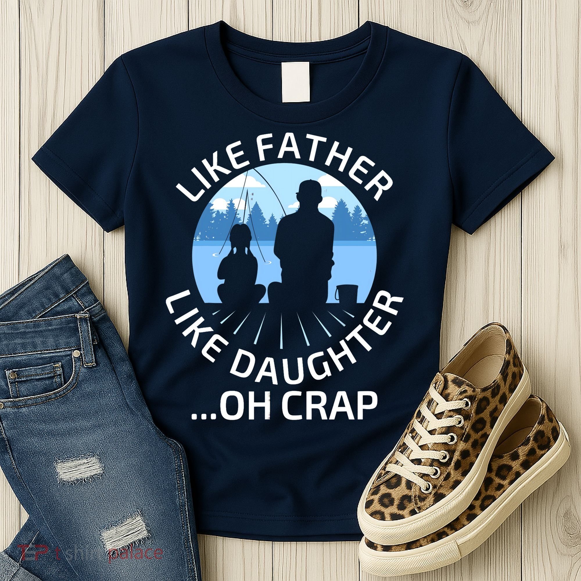 Fathers Day Fishing Father Like Father Like Daughter Oh Crap Women's T-Shirt