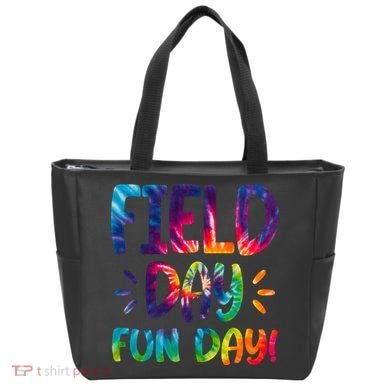 Field Day Fun Day Colorful Tie Dye Tote Bag