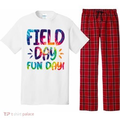 Field Day Fun Day Colorful Tie Dye Pajama Set