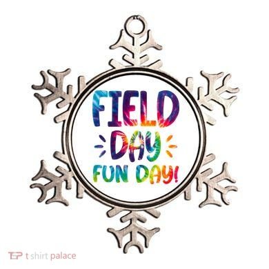 Field Day Fun Day Colorful Tie Dye Ornament