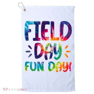 Field Day Fun Day Colorful Tie Dye Golf Towel