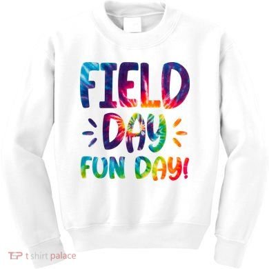 Field Day Fun Day Colorful Tie Dye Kids Sweatshirt