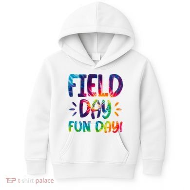 Field Day Fun Day Colorful Tie Dye Kids Hoodie